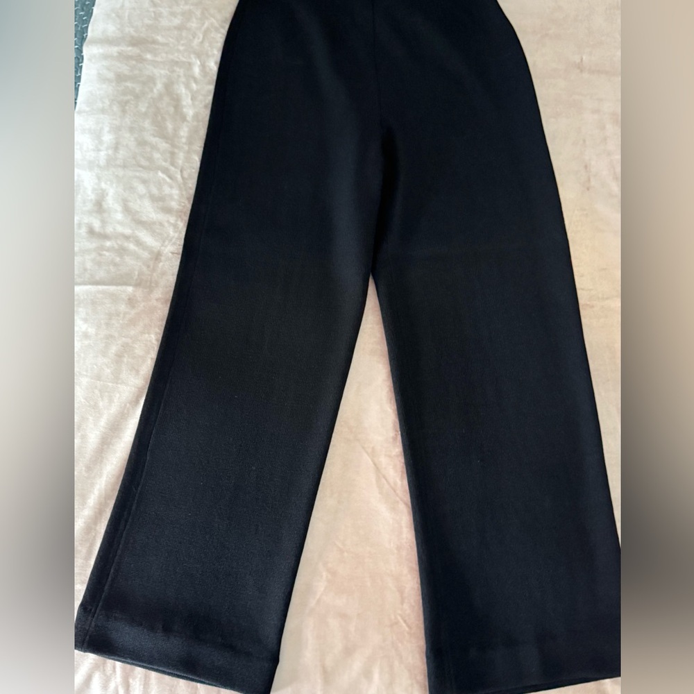 St. John Basics Black Knit Waistband Pants